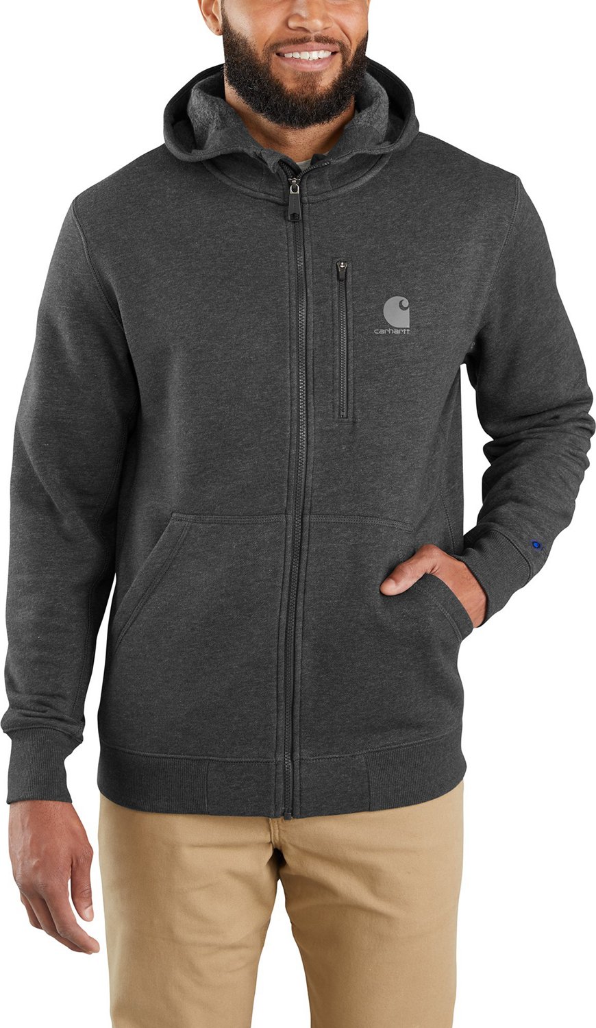 Carhartt Men's Force Delmont Graphic FullZip Hoodie Academy