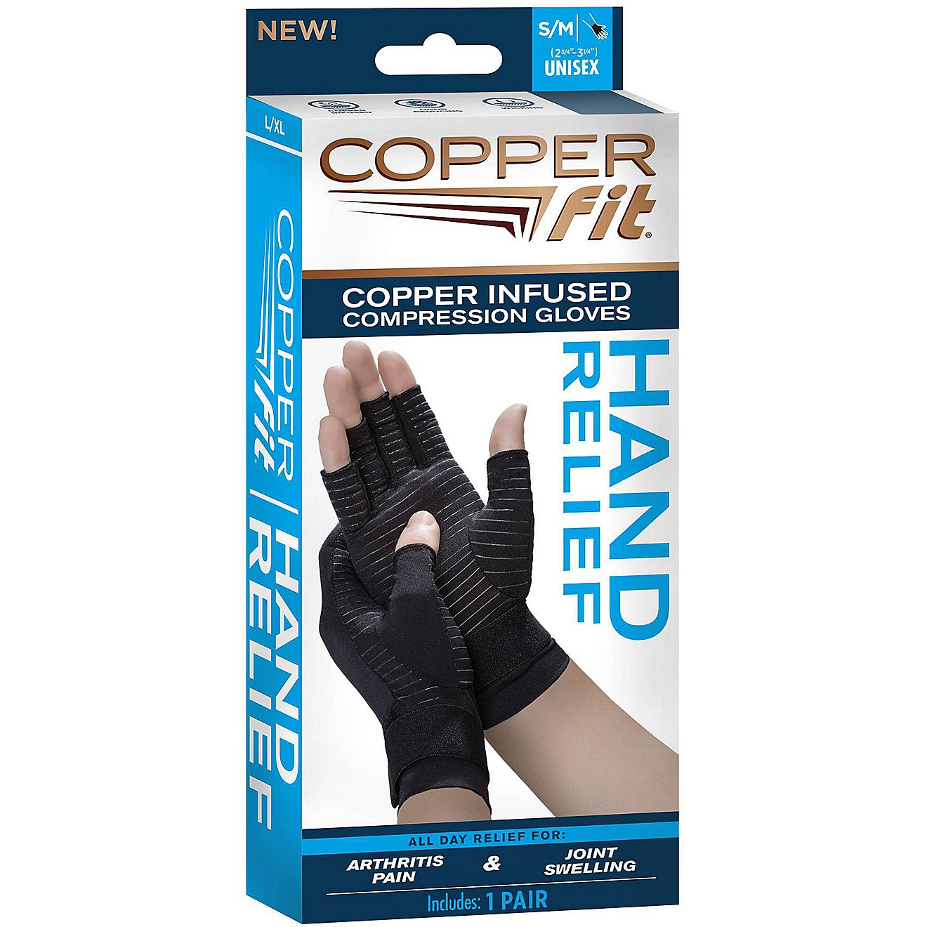 Copper Fit Hand Relief Compression Gloves                                                                                        - view number 2