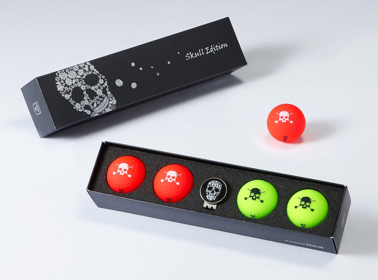 Volvik Vivid Matte Marvel Skull Edition Golf Ball Gift Set Academy