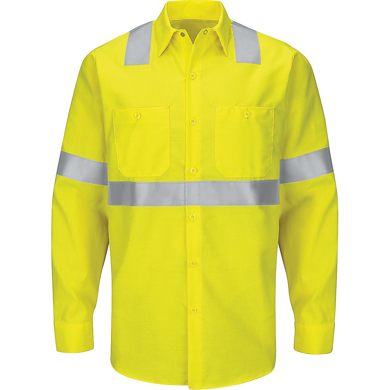 Red Kap Men's Hi-Visibility Ripstop Type R Class 3 Long Sleeve Work Shirt                                                        - view number 1