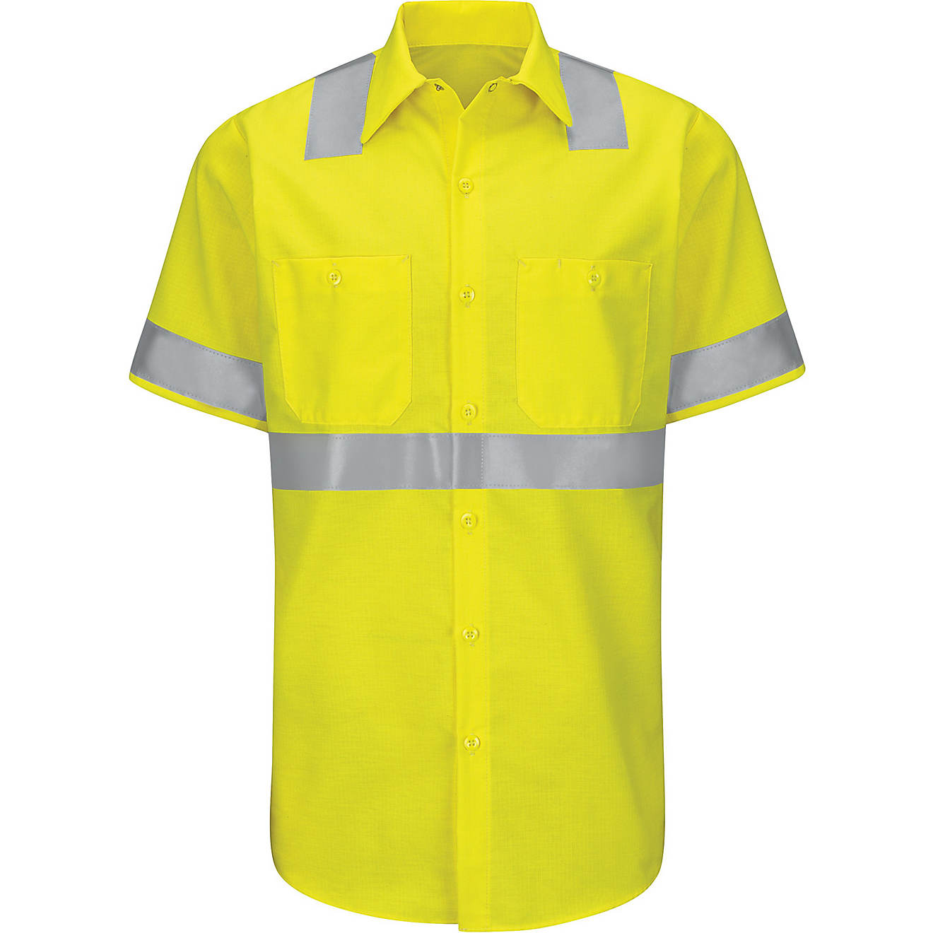 Red Kap Men's Hi-Visibility Ripstop Type R Class 3 Short Sleeve Work Shirt                                                       - view number 1