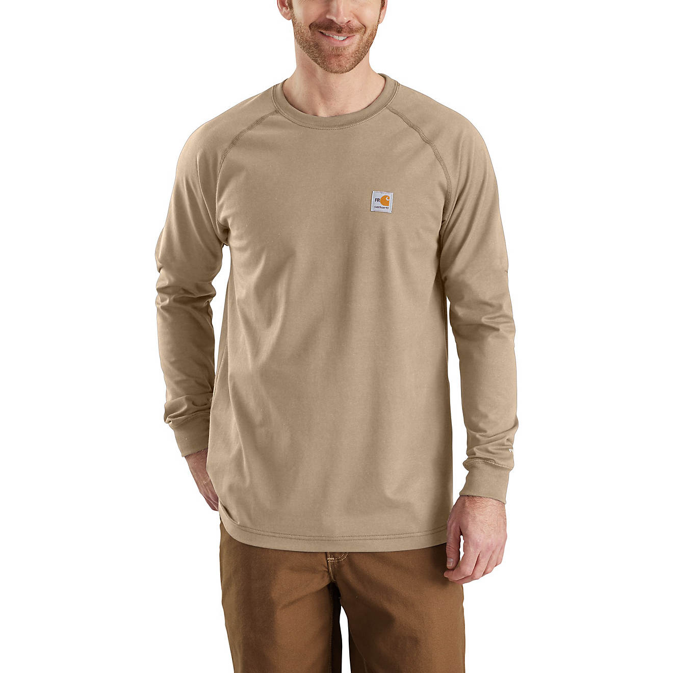 Carhartt Men's Force Flame-Resistant Cotton Long Sleeve T-shirt                                                                  - view number 1