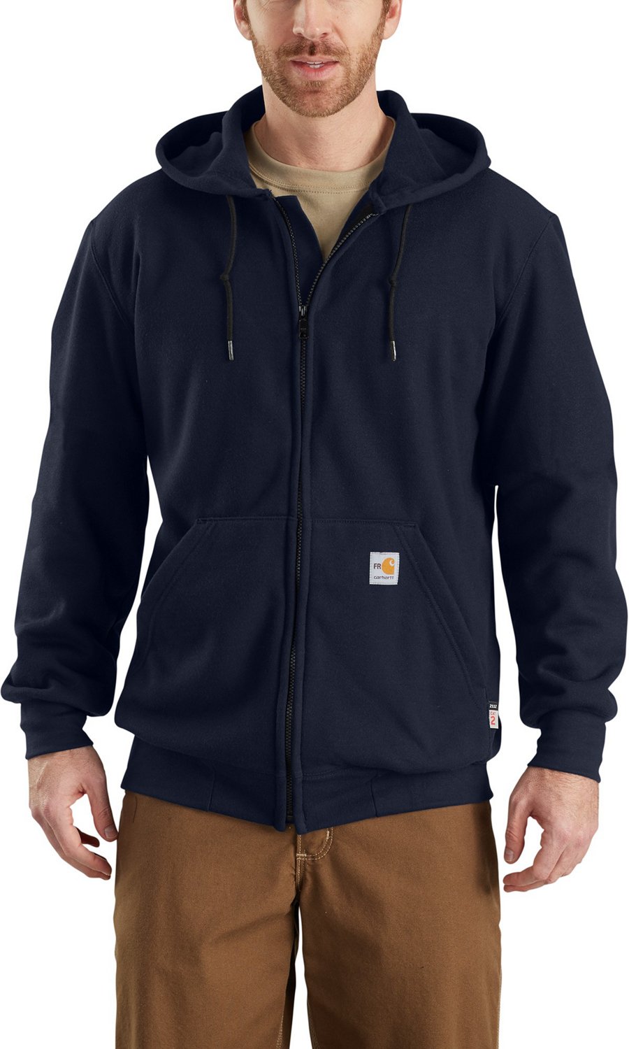 Carhartt Men's Flame-Resistant Rain Defender Hooded Zip-Front ...