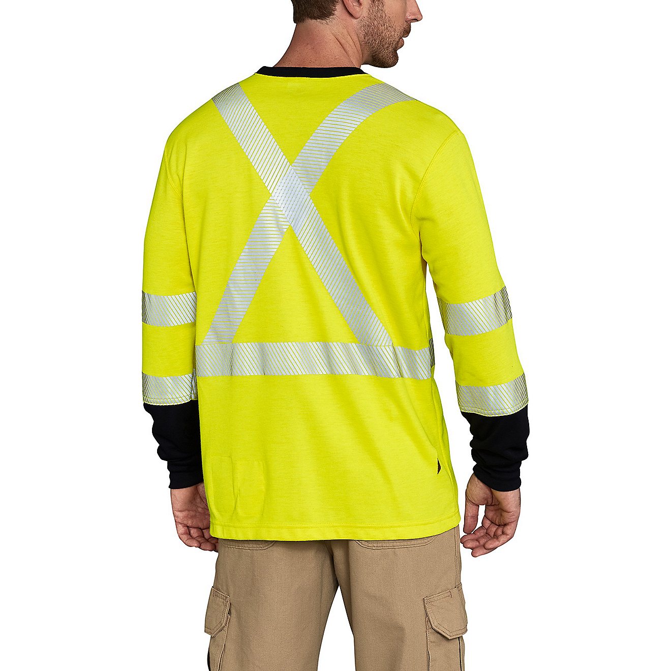Carhartt Men's Force Flame-Resistant Class 3 High-Vis Long Sleeve T-shirt                                                        - view number 2