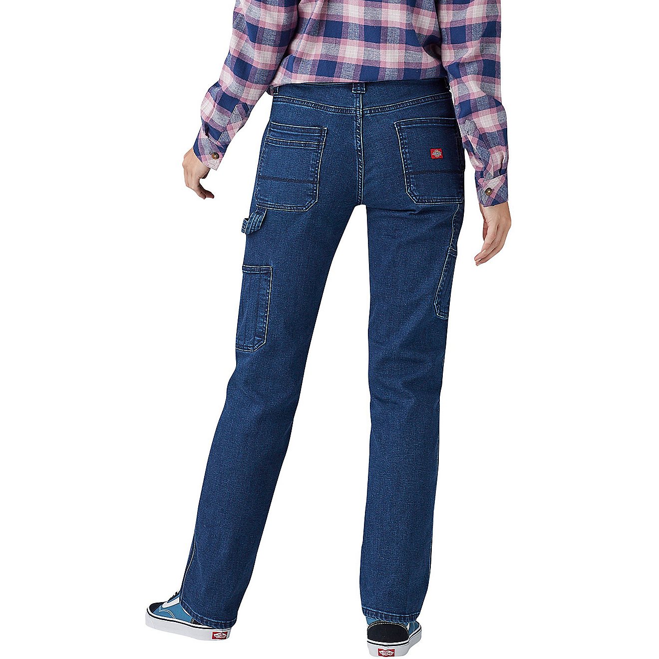 Dickies Women's Denim Duck Washed Stretch Carpenter Pants                                                                        - view number 2