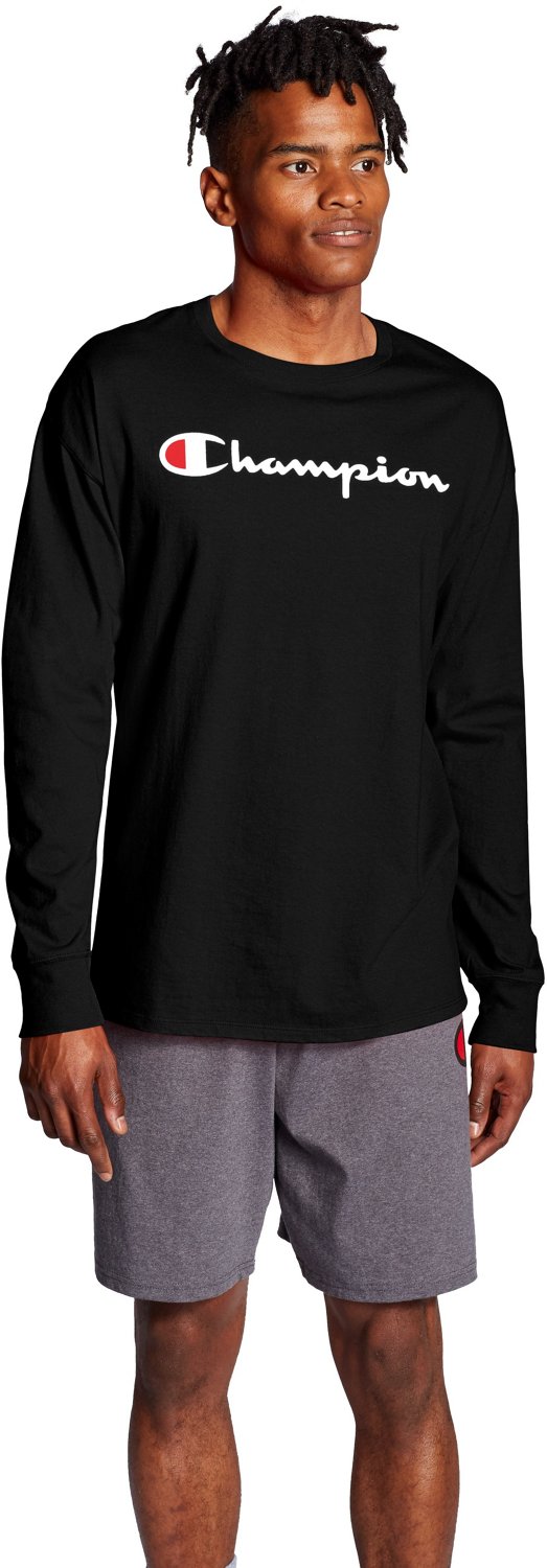 Champion Mens Classic Long Sleeve Graphic T Shirt Academy 4204