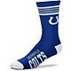 For Bare Feet Indianapolis Colts 4-Stripe Deuce Crew Socks                                                                       - view number 1 image