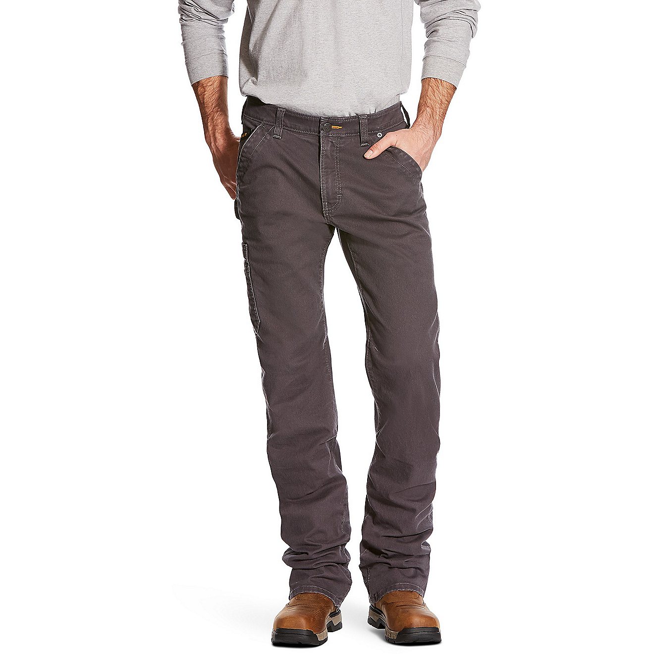 Ariat Men's Rebar M4 Low-Rise DuraStretch Washed Twill Dungaree Boot Cut Pants                                                   - view number 1
