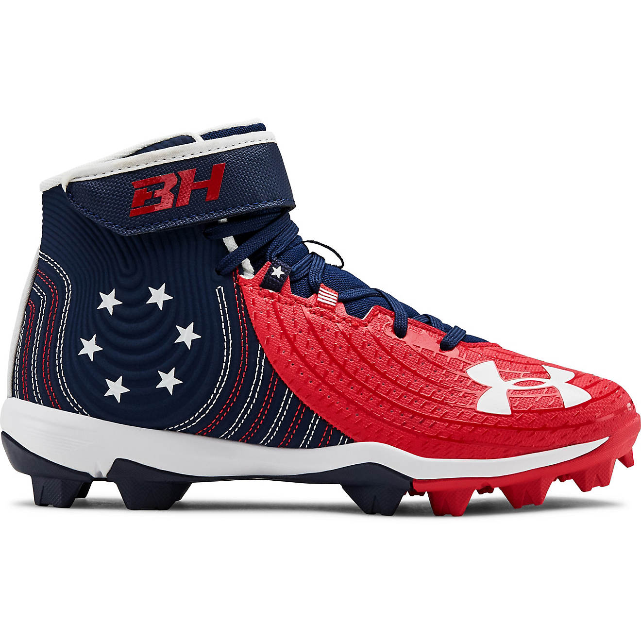 Under Armour Boys' Harper 4 Mid RM Jr. LE Baseball Cleats                                                                        - view number 1