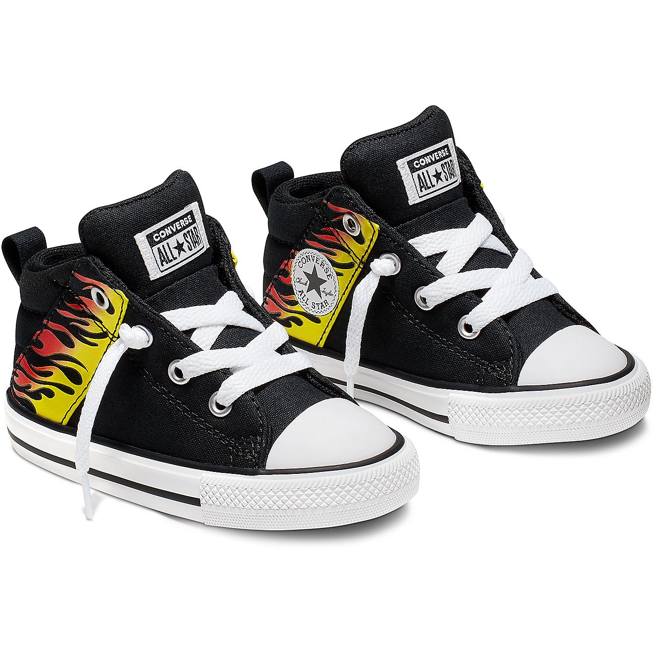 Converse Toddlers' Chuck Taylor All Star Axel Flames Mid-Top TD Shoes                                                            - view number 2