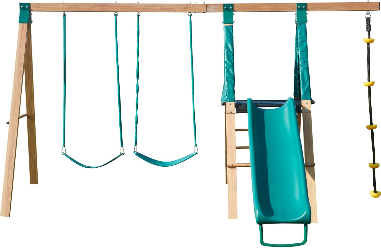 agame west fork wooden swing set