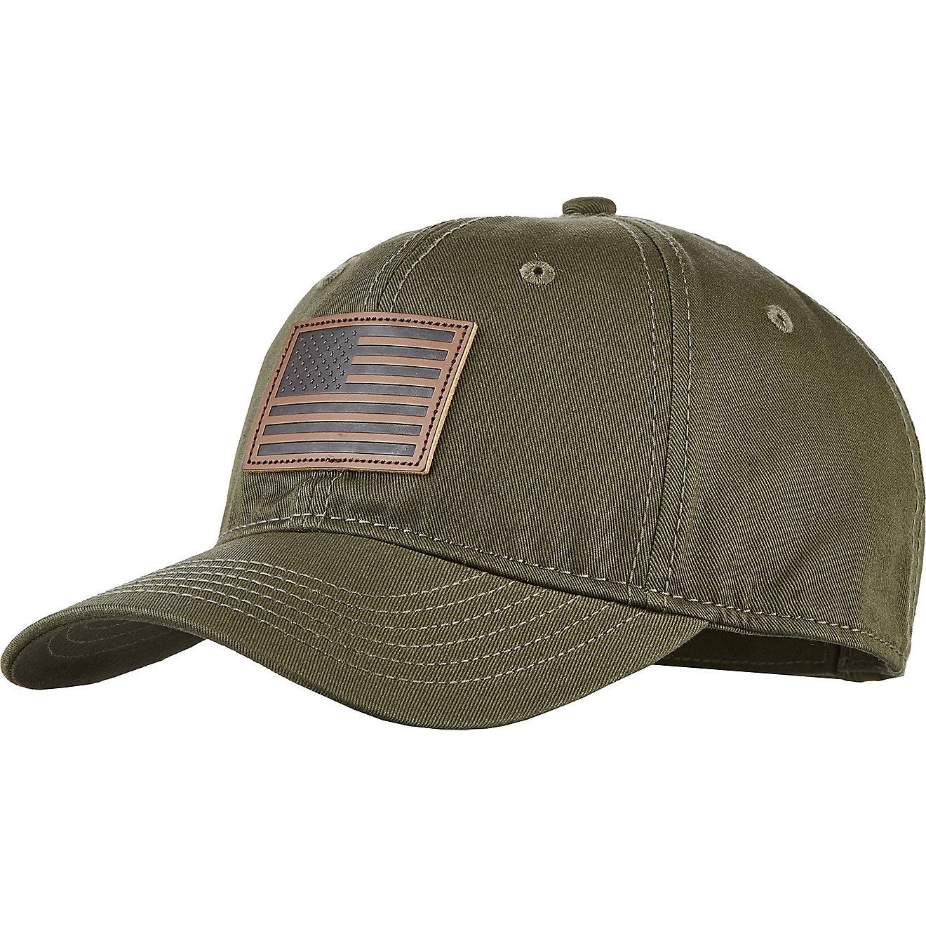 Academy Sports + Outdoors Men's Faux Leather Flag Cap                                                                            - view number 1