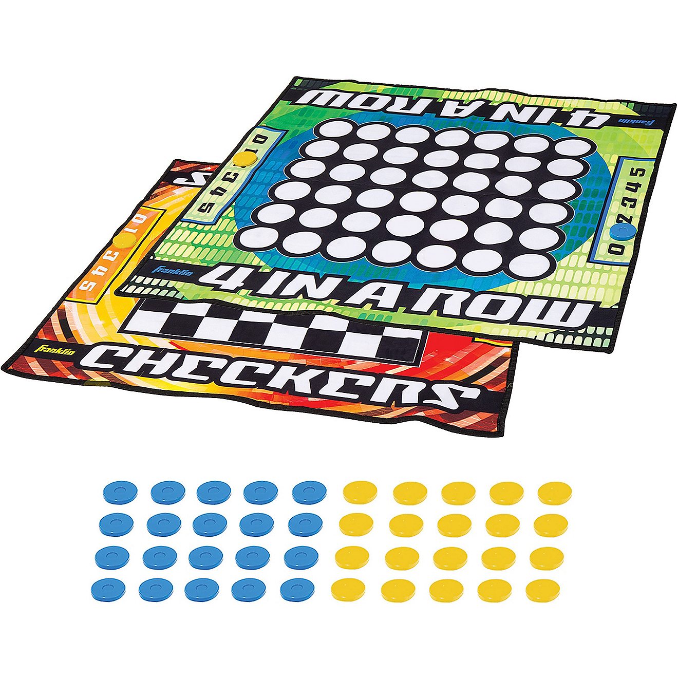 Franklin 2-in-1 Checkers and 4-in-a-Row Mat Table Game                                                                           - view number 1