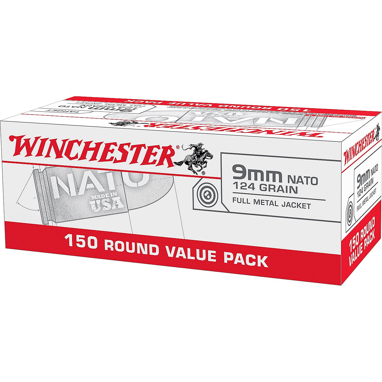 Winchester USA 9mm NATO 124-Grain Handgun Ammunition                                                                             - view number 3