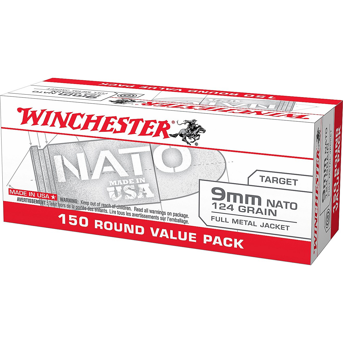 Winchester USA 9mm NATO 124-Grain Handgun Ammunition                                                                             - view number 2