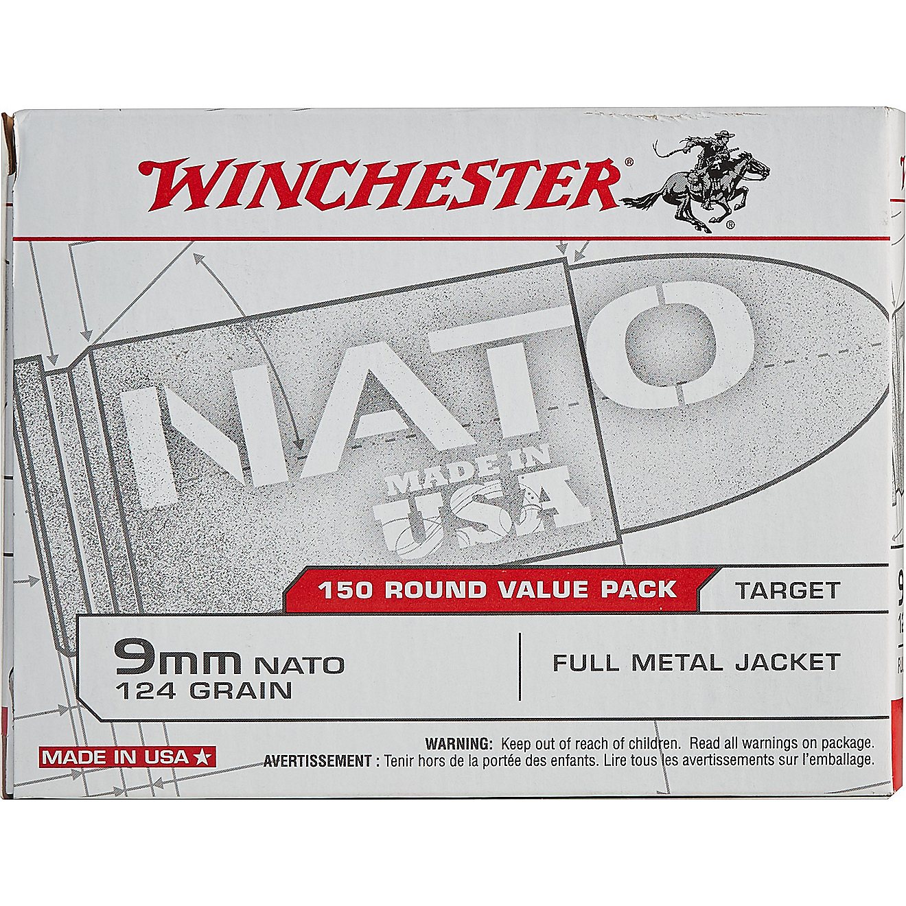 Winchester USA 9mm NATO 124-Grain Handgun Ammunition                                                                             - view number 1