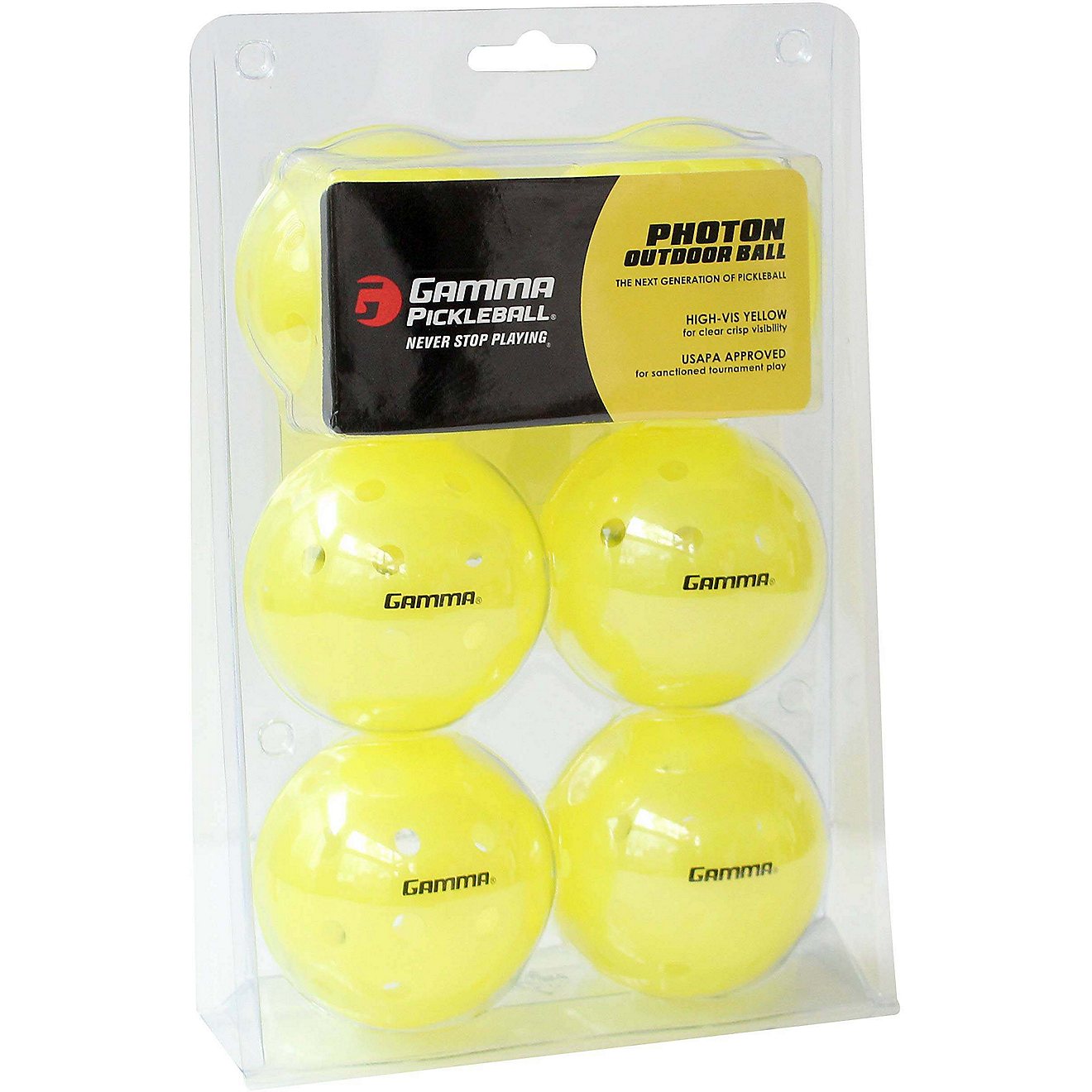 Gamma Photon Outdoor Pickleballs 6-Pack                                                                                          - view number 1