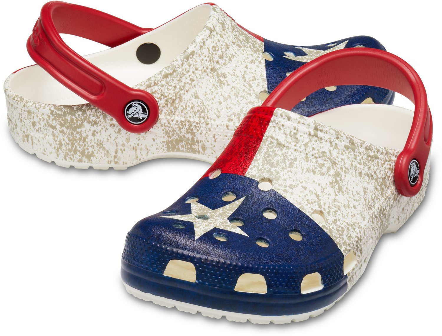 mens flag crocs