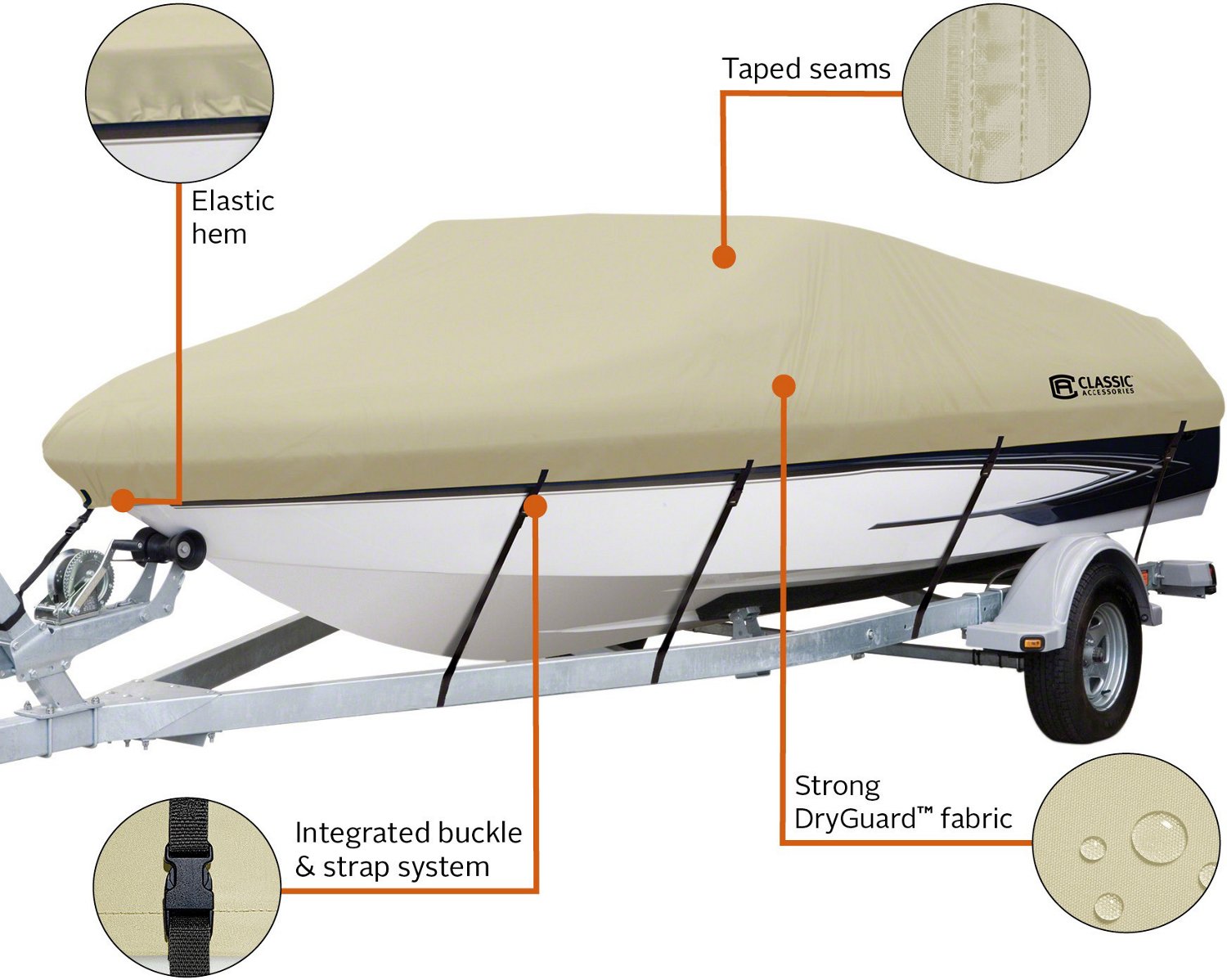 Classic Accessories DryGuard Boat Cover Academy