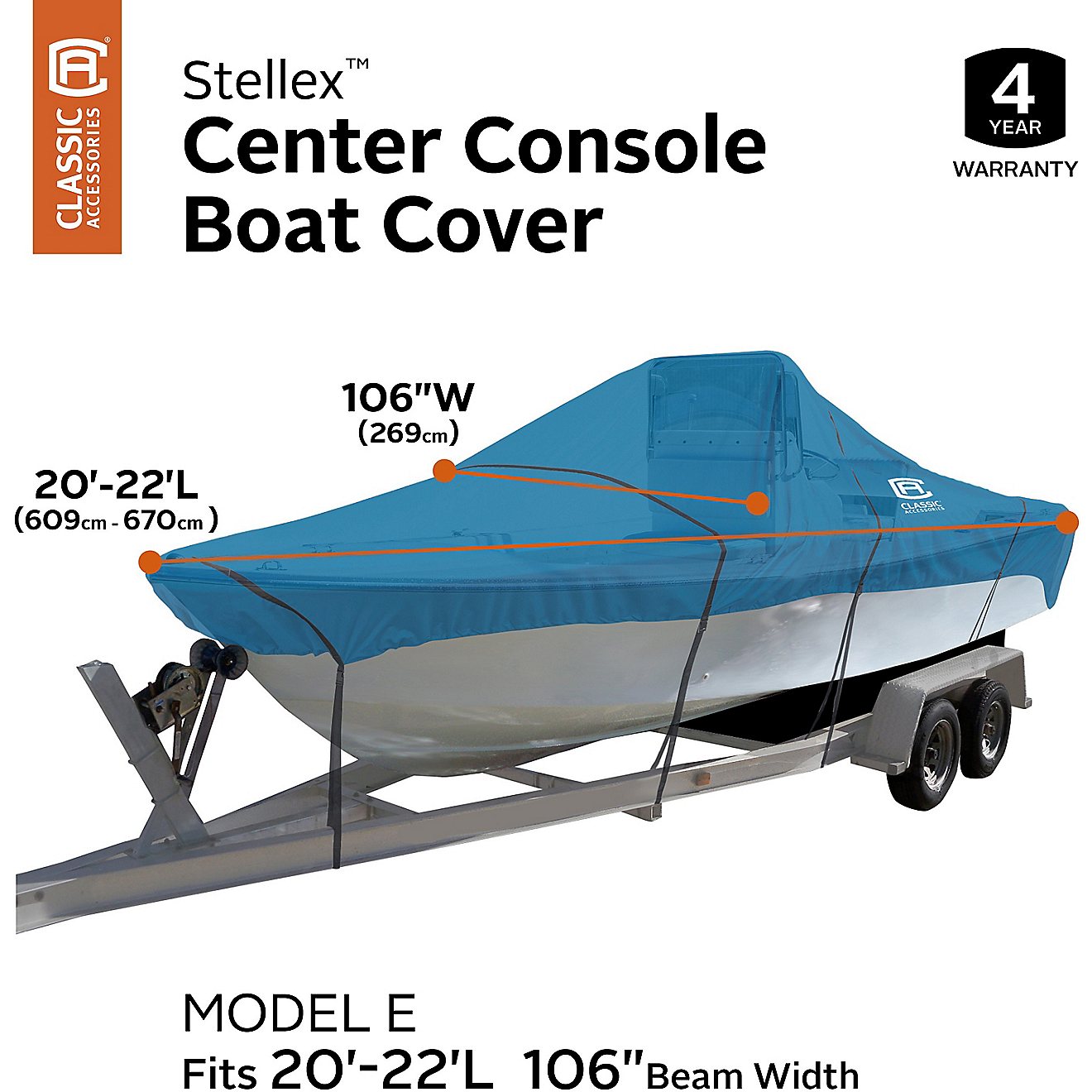 Classic Accessories Stellex Center Console Boat Cover                                                                            - view number 6