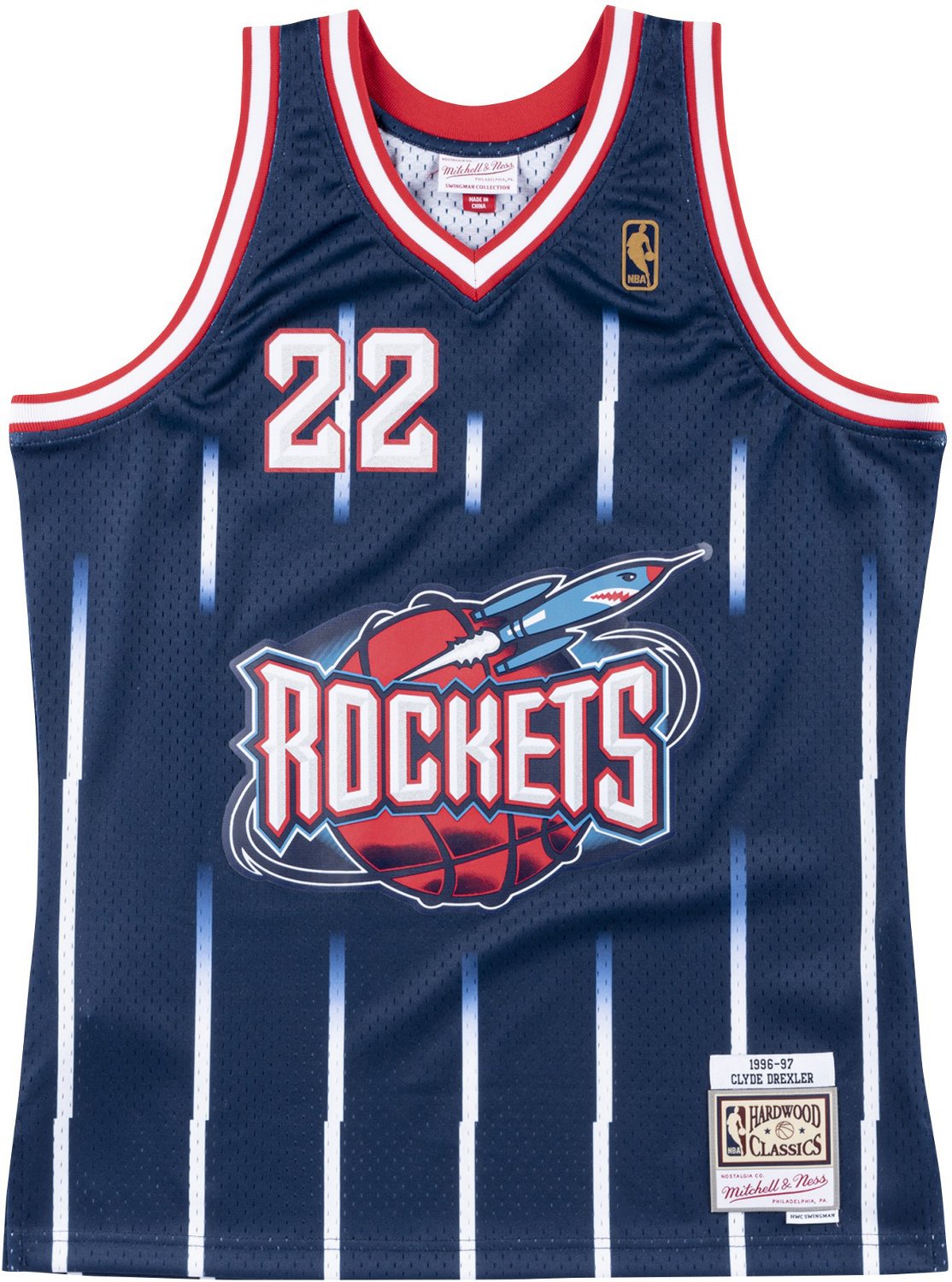 mitchell and ness rockets shirt