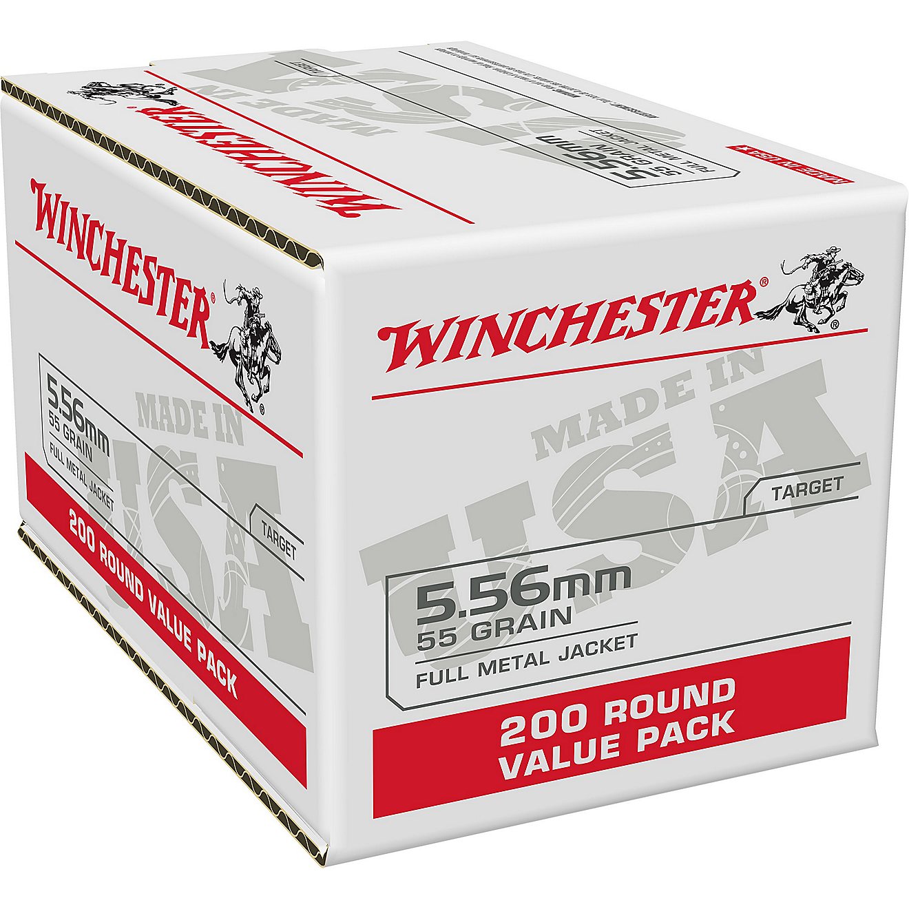 Winchester USA 5.56mm 55-Grain FMJ Ammunition - 200 Rounds                                                                       - view number 3