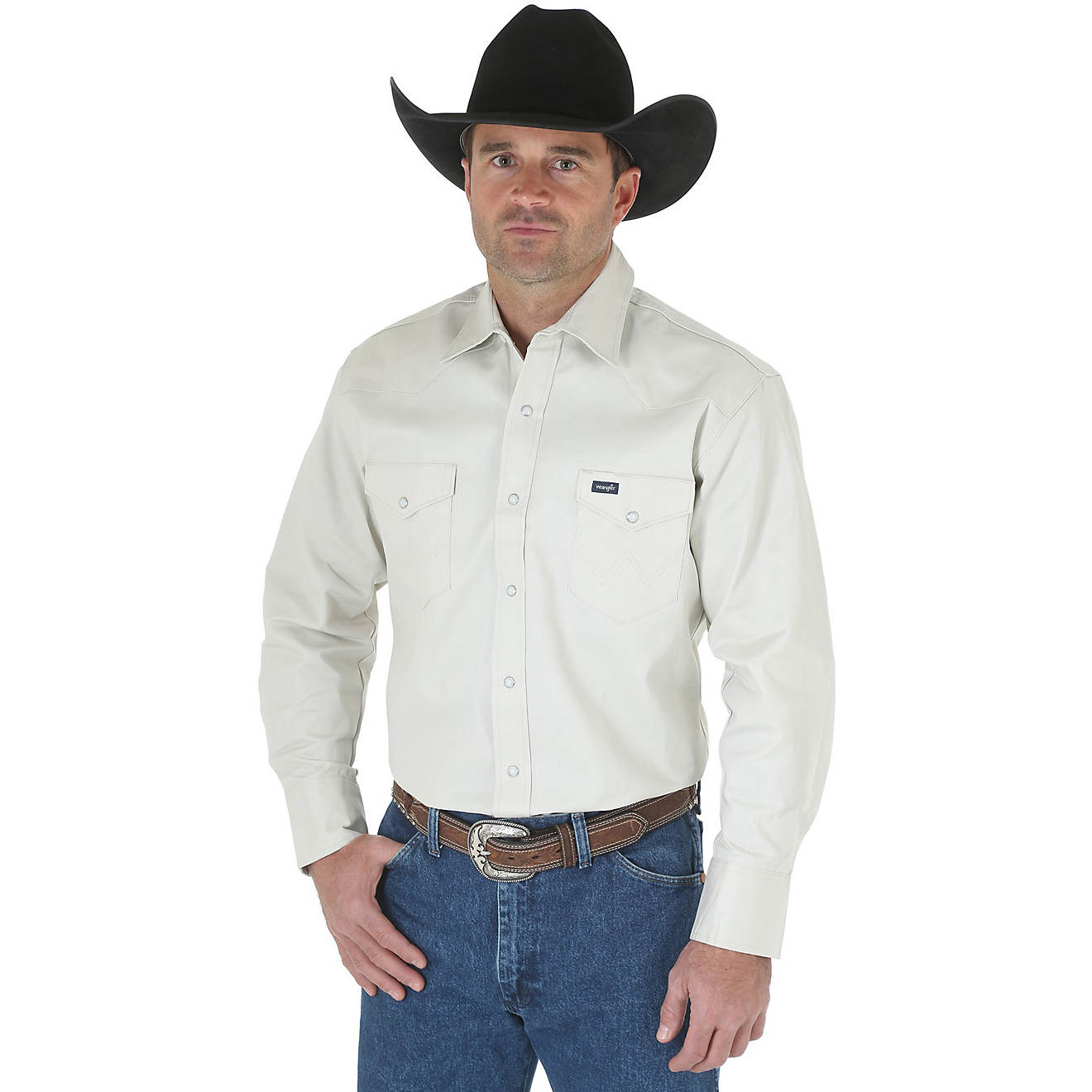 Wrangler Men's Cowboy Cut Long Sleeve Western Work Shirt                                                                         - view number 1