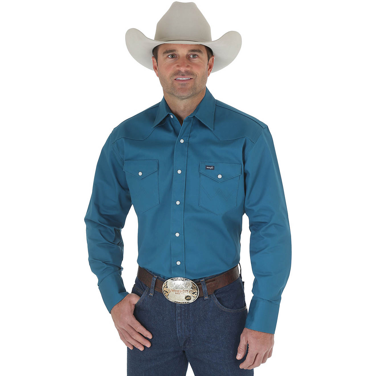 Wrangler Men's Cowboy Cut Long Sleeve Western Work Shirt                                                                         - view number 1