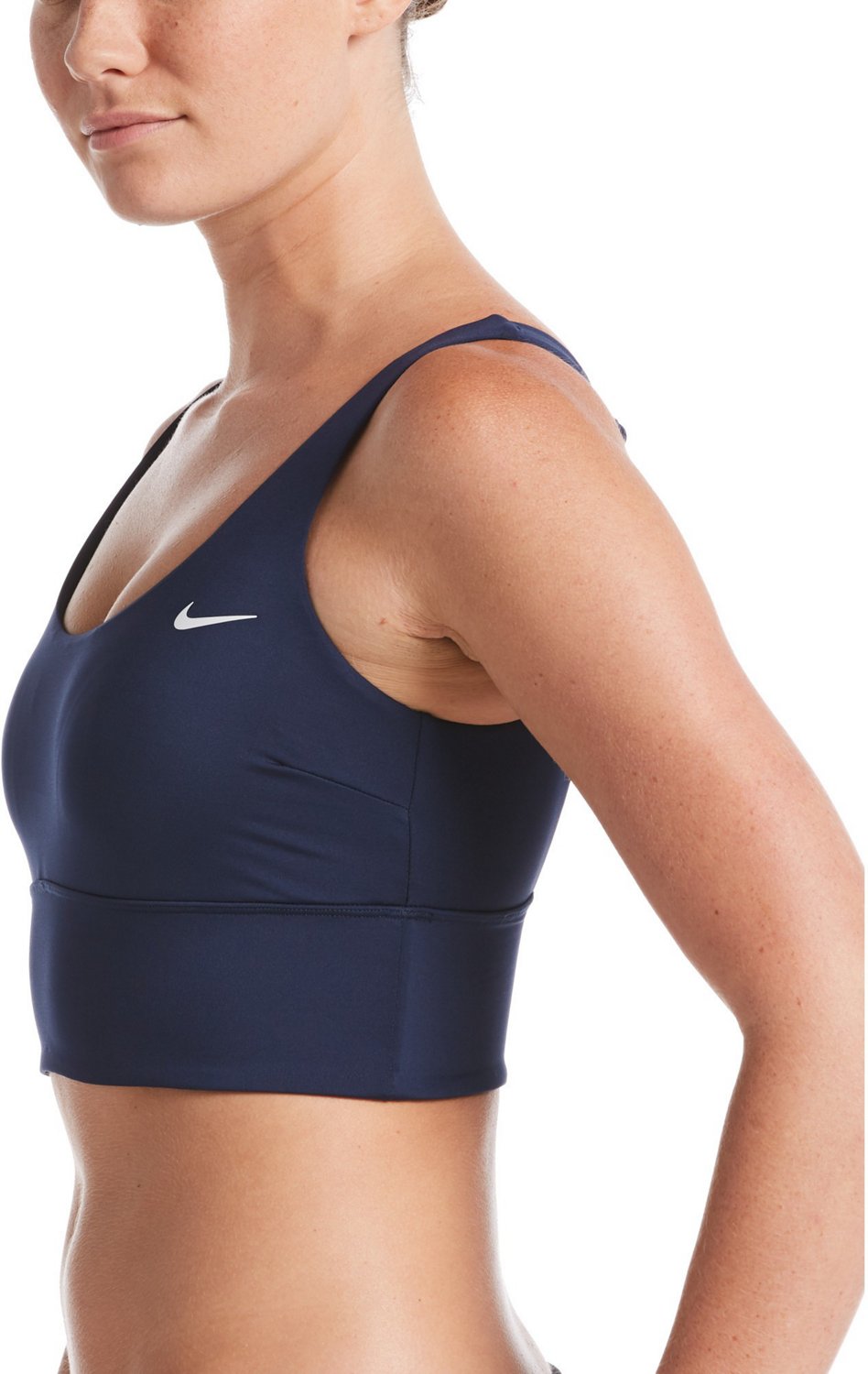 Nike Women's Essential Scoop Neck Midkini Swim Top Academy