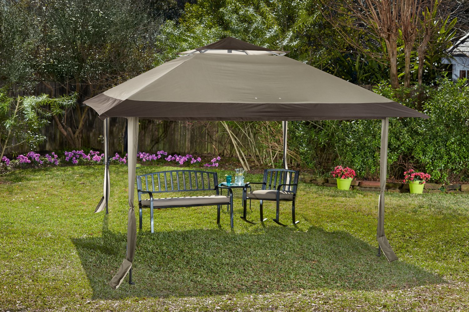 Mosaic 1Push 13 ft x 13 ft Gazebo Canopy Academy