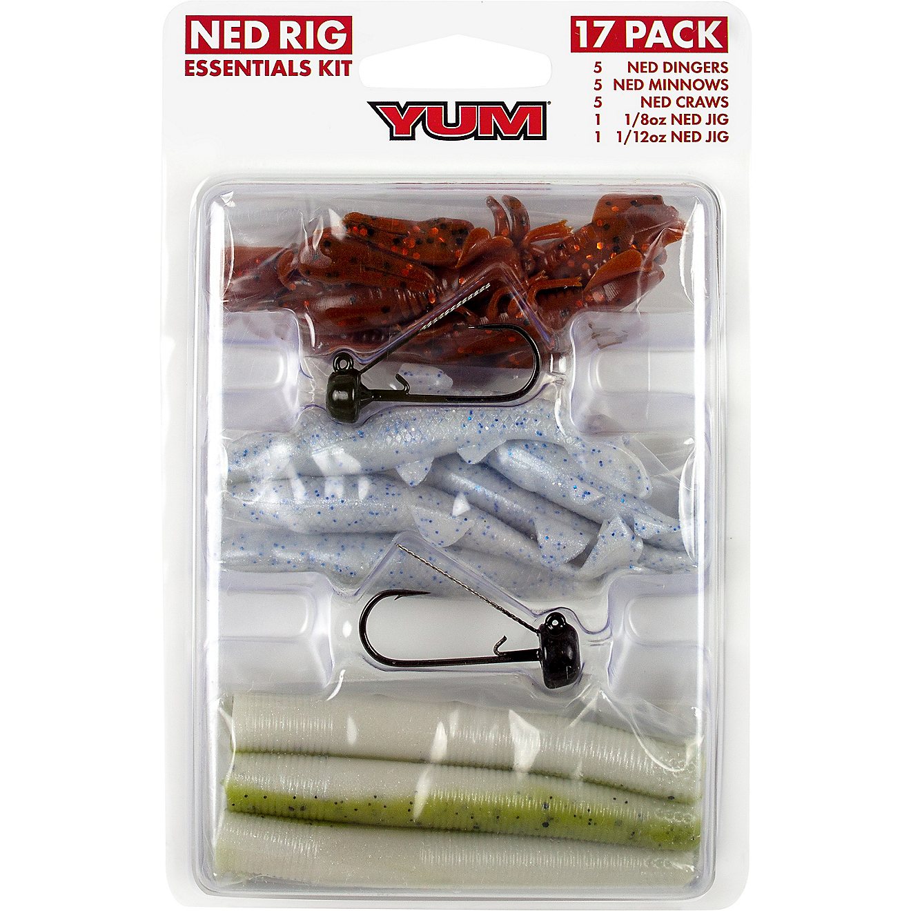 YUM Ned Rig Fishing Bait Kits 17-Pack                                                                                            - view number 1