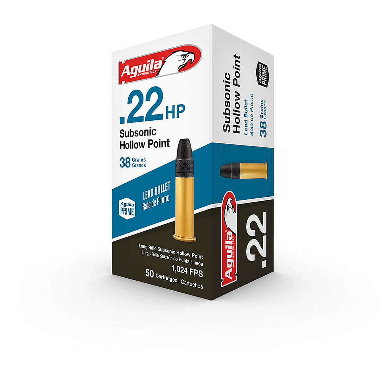 Aguila Ammunition Subsonic Hollow-Point .22 38-Grain Rimfire Ammunition - 50 Rounds                                              - view number 1
