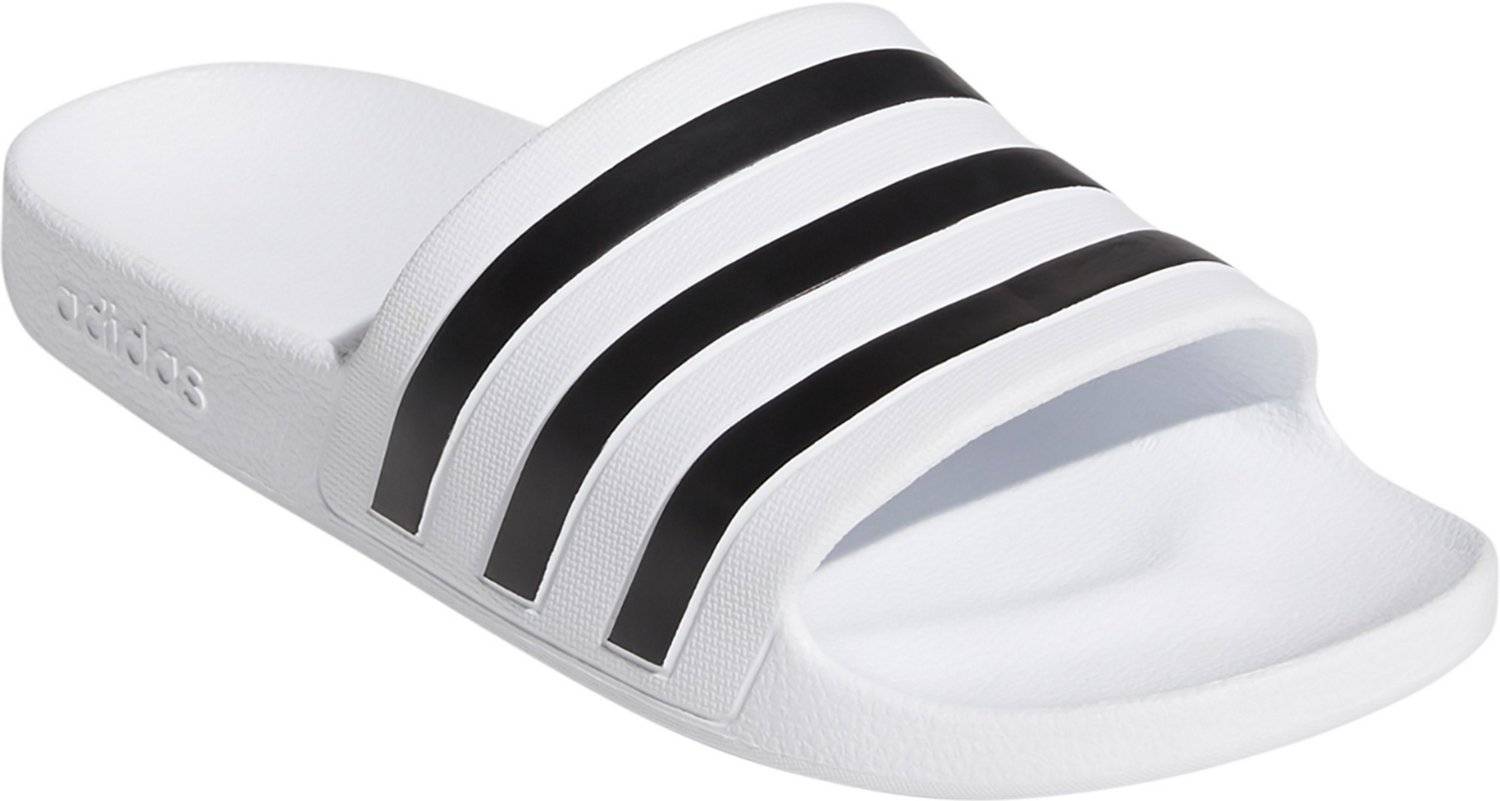 adidas adilette aqua slides women's white