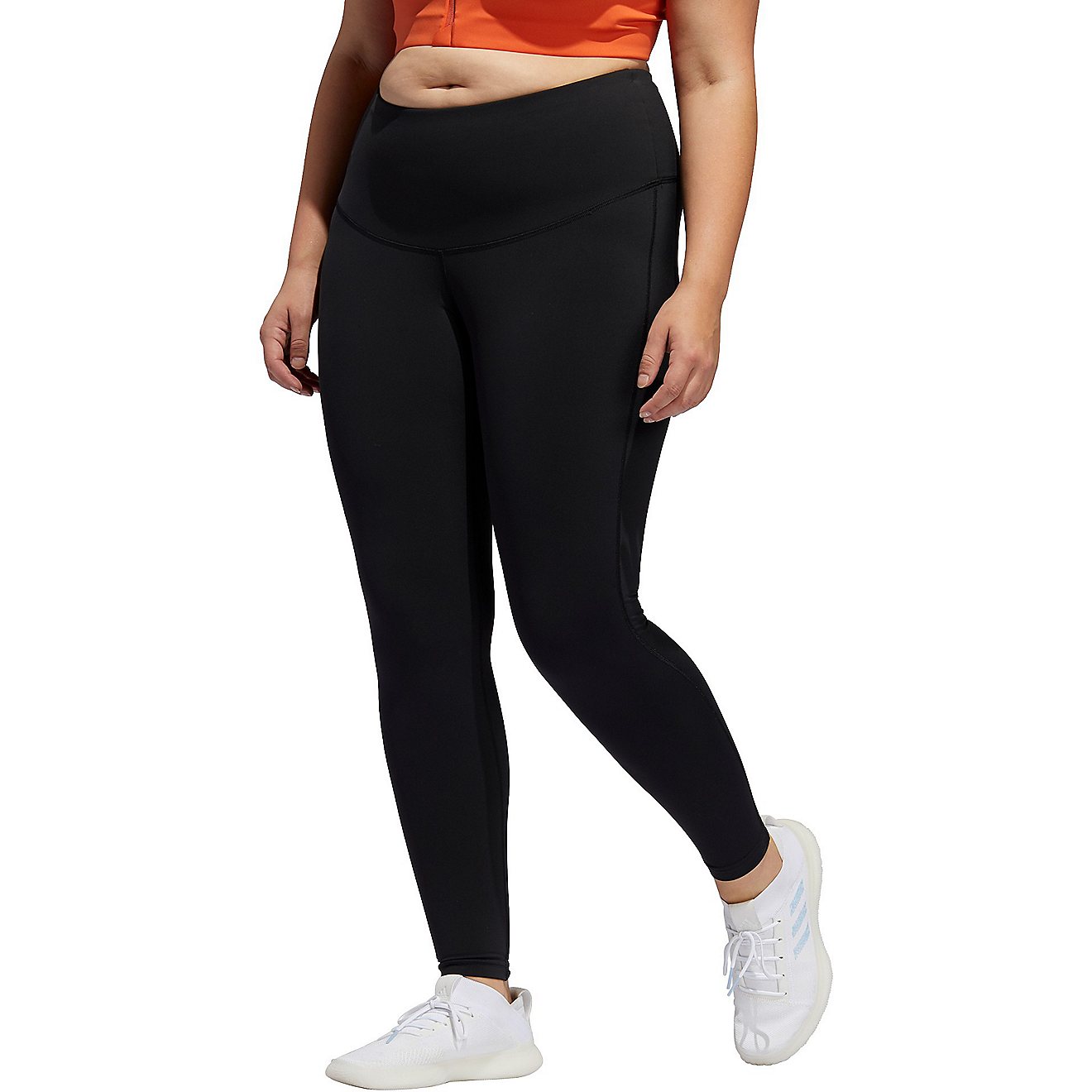 adidas Women's Believe This Solid Heather Plus Size Tights                                                                       - view number 1