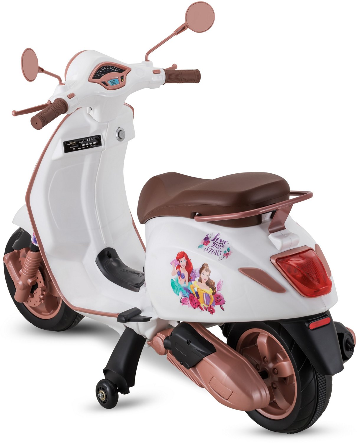 disney princess 6v vespa scooter