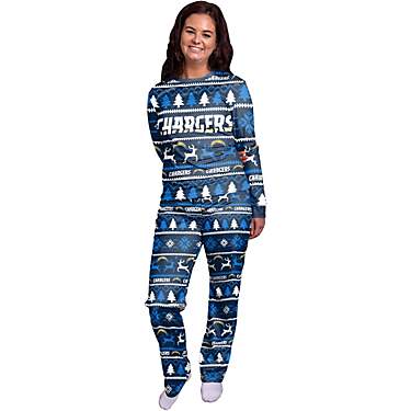 Forever Collectibles Women's Los Angeles Chargers Holiday Pajama Set                                                            