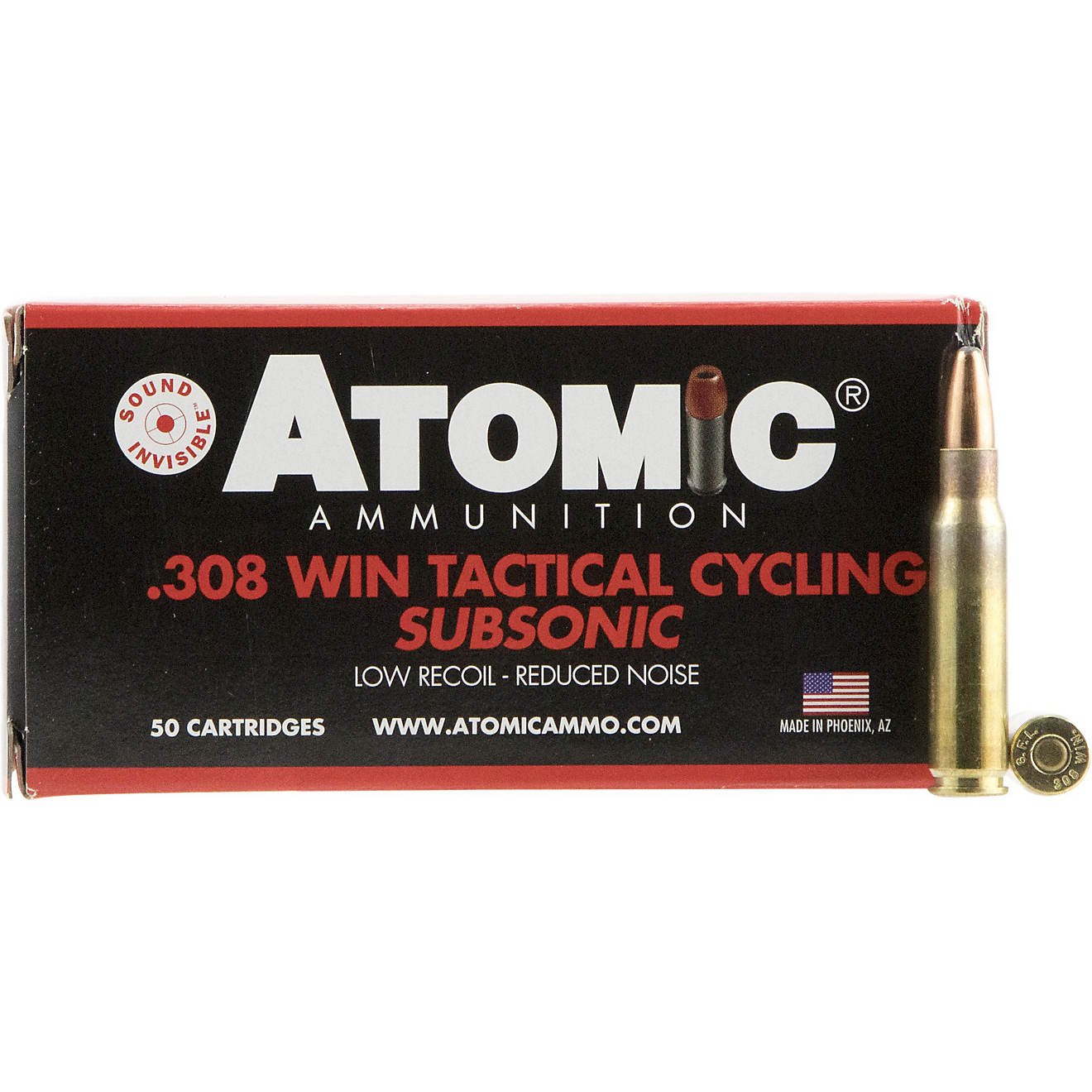 Atomic Tactical Cycling Subsonic Centerfire Rifle Ammunition                                                                     - view number 1