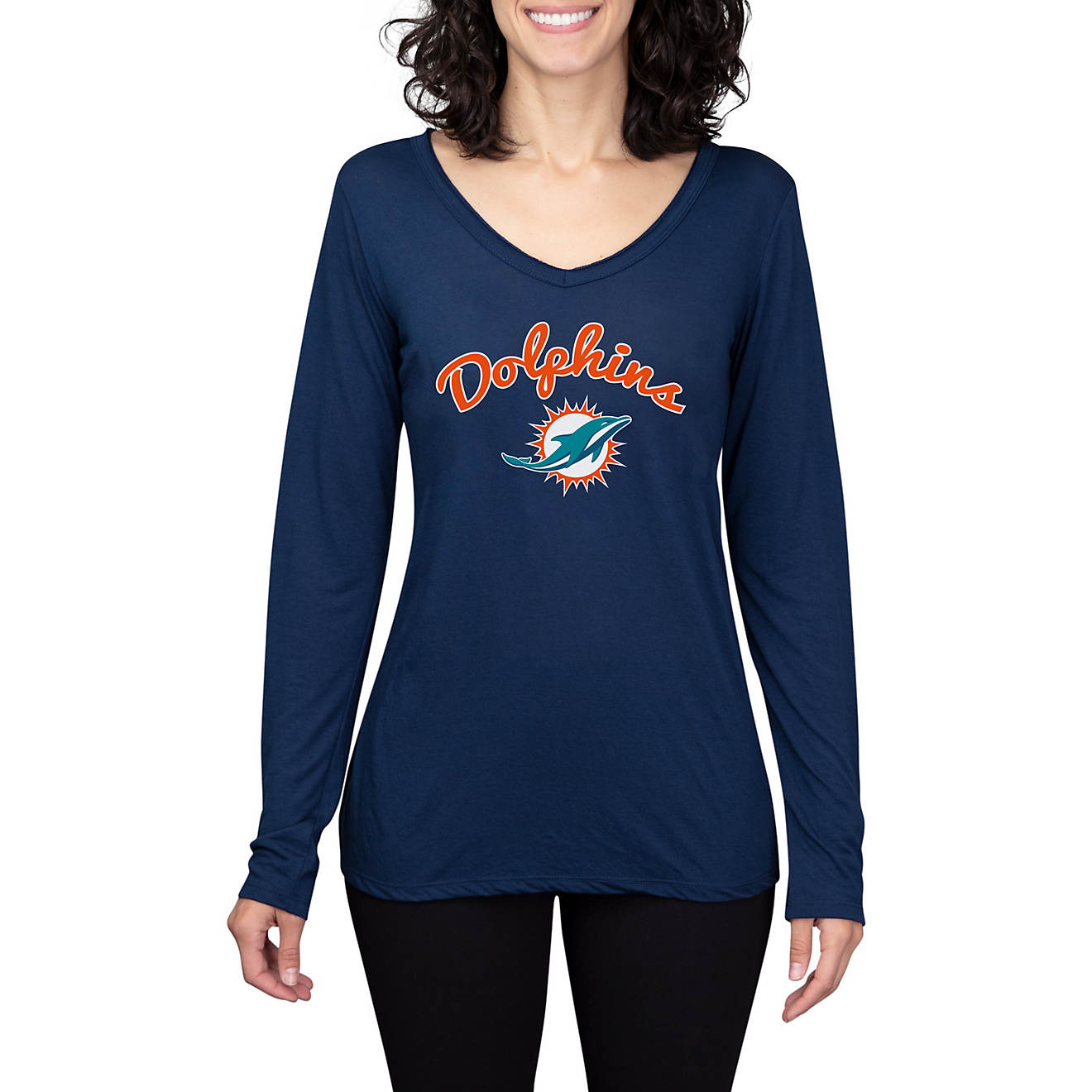 College Concept Women's Miami Dolphins Marathon Long Sleeve Top                                                                  - view number 1