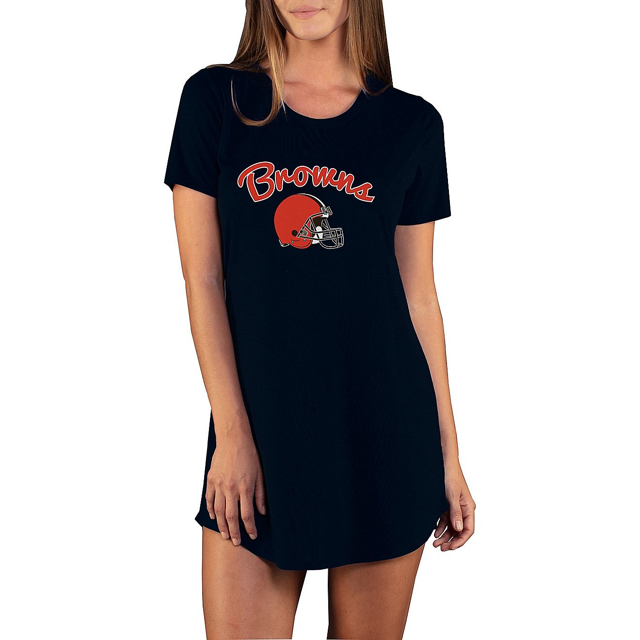 College Concept Women's Cleveland Browns Marathon Night Shirt                                                                    - view number 1