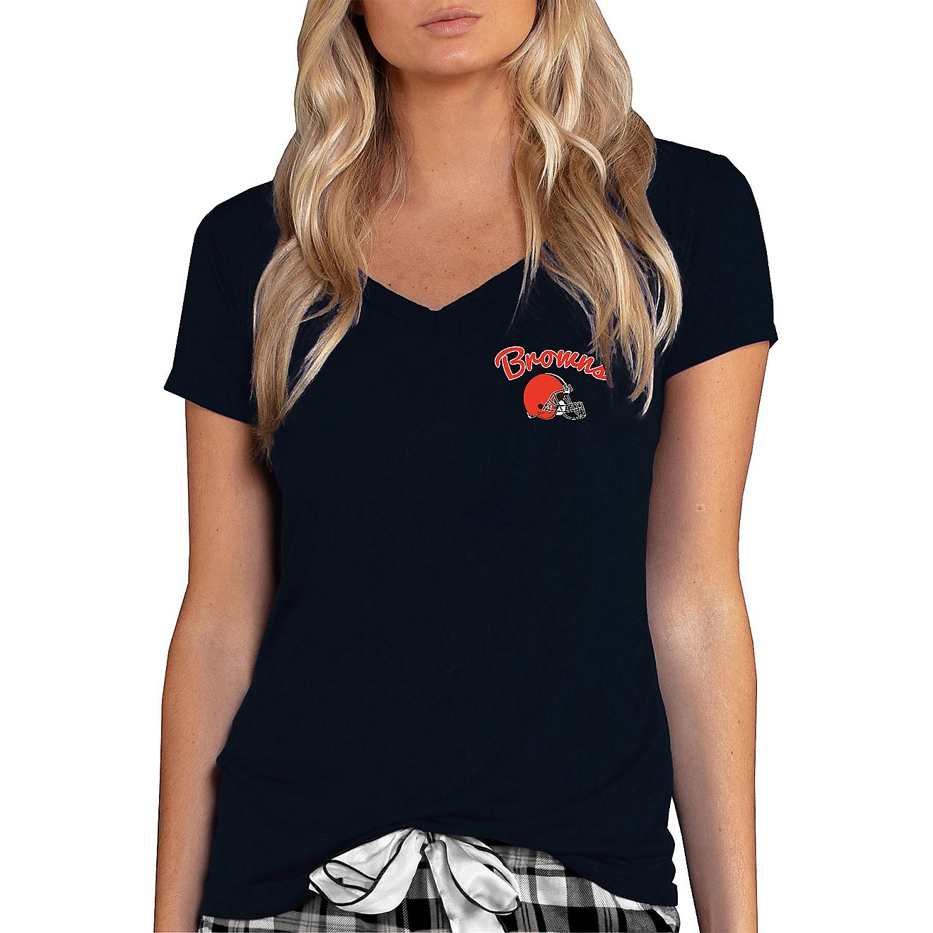 College Concept Women's Cleveland Browns Side Marathon Top                                                                       - view number 1
