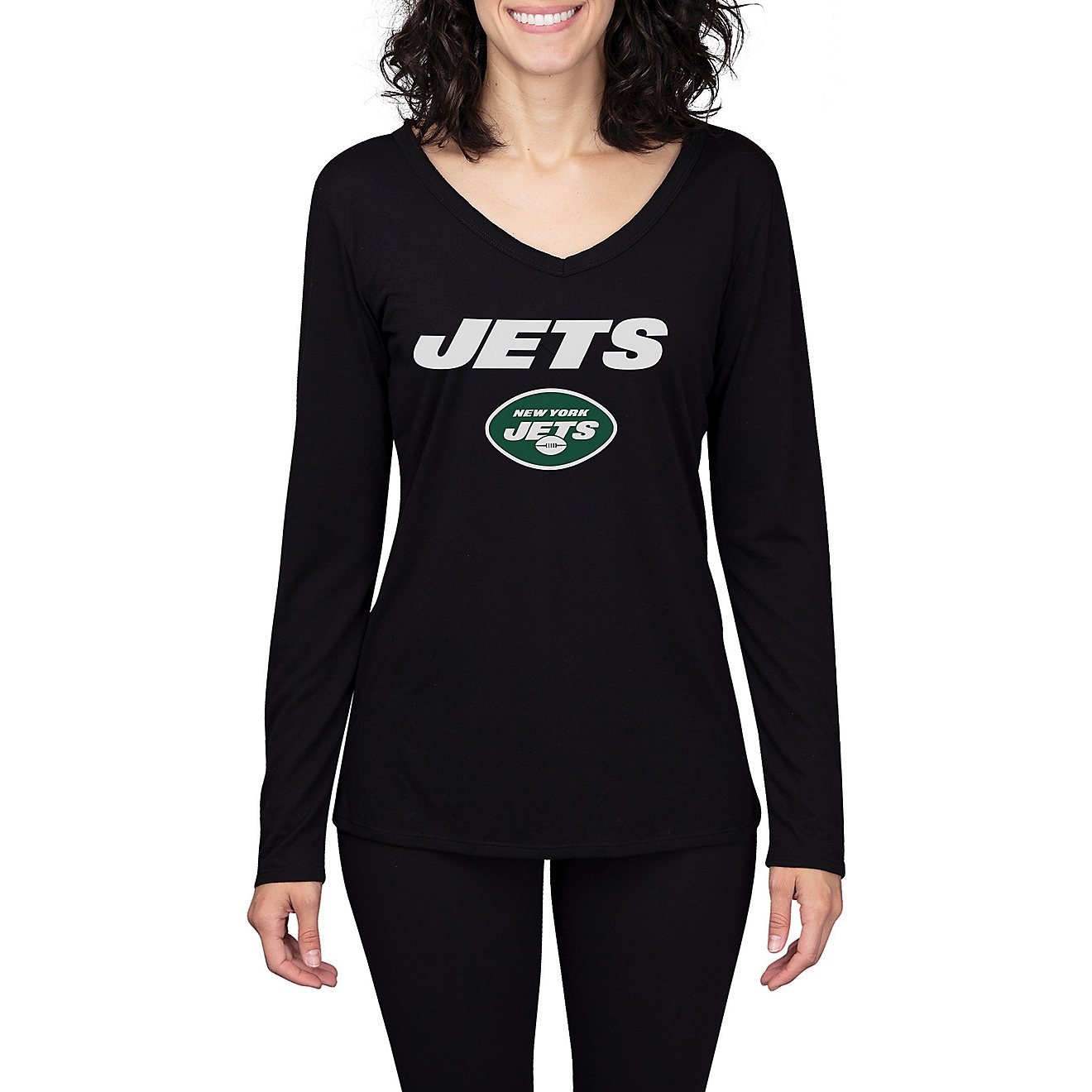 College Concept Women's New York Jets Marathon Long Sleeve Top                                                                   - view number 1