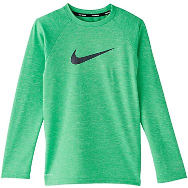Nike Boys' Heather Long Sleeve Hydroguard Rash Guard