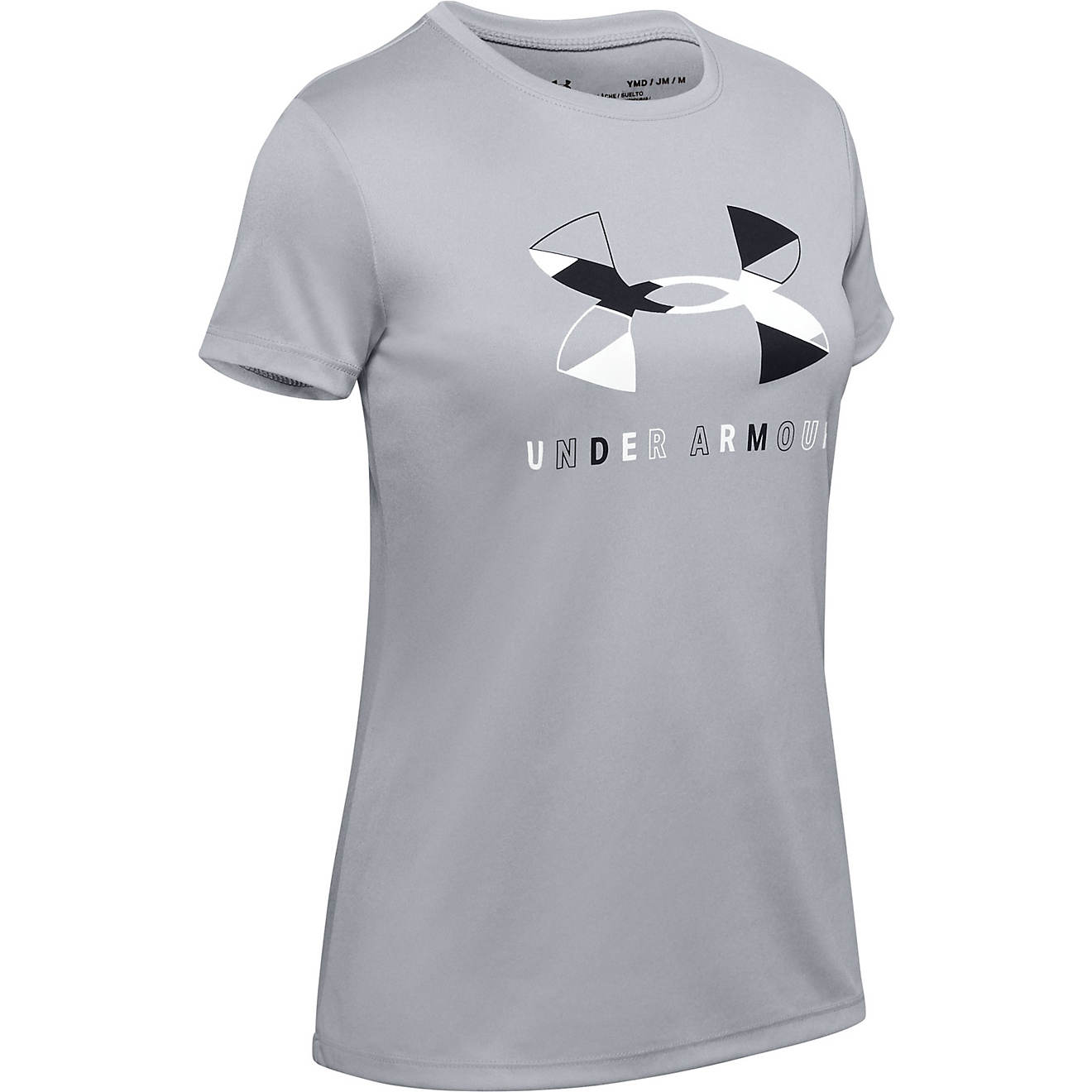 Under Armour Girls' Big Logo Tech Graphic T-shirt                                                                                - view number 1