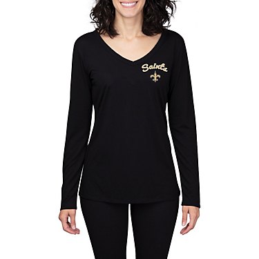 College Concept Women's New Orleans Saints Side Marathon Long Sleeve Top