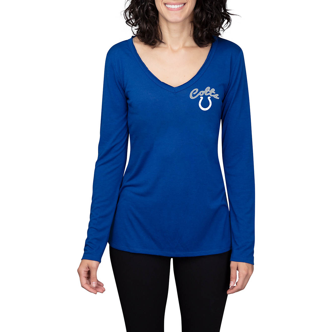 College Concept Women's Indianapolis Colts Side Marathon Long Sleeve Top                                                         - view number 1
