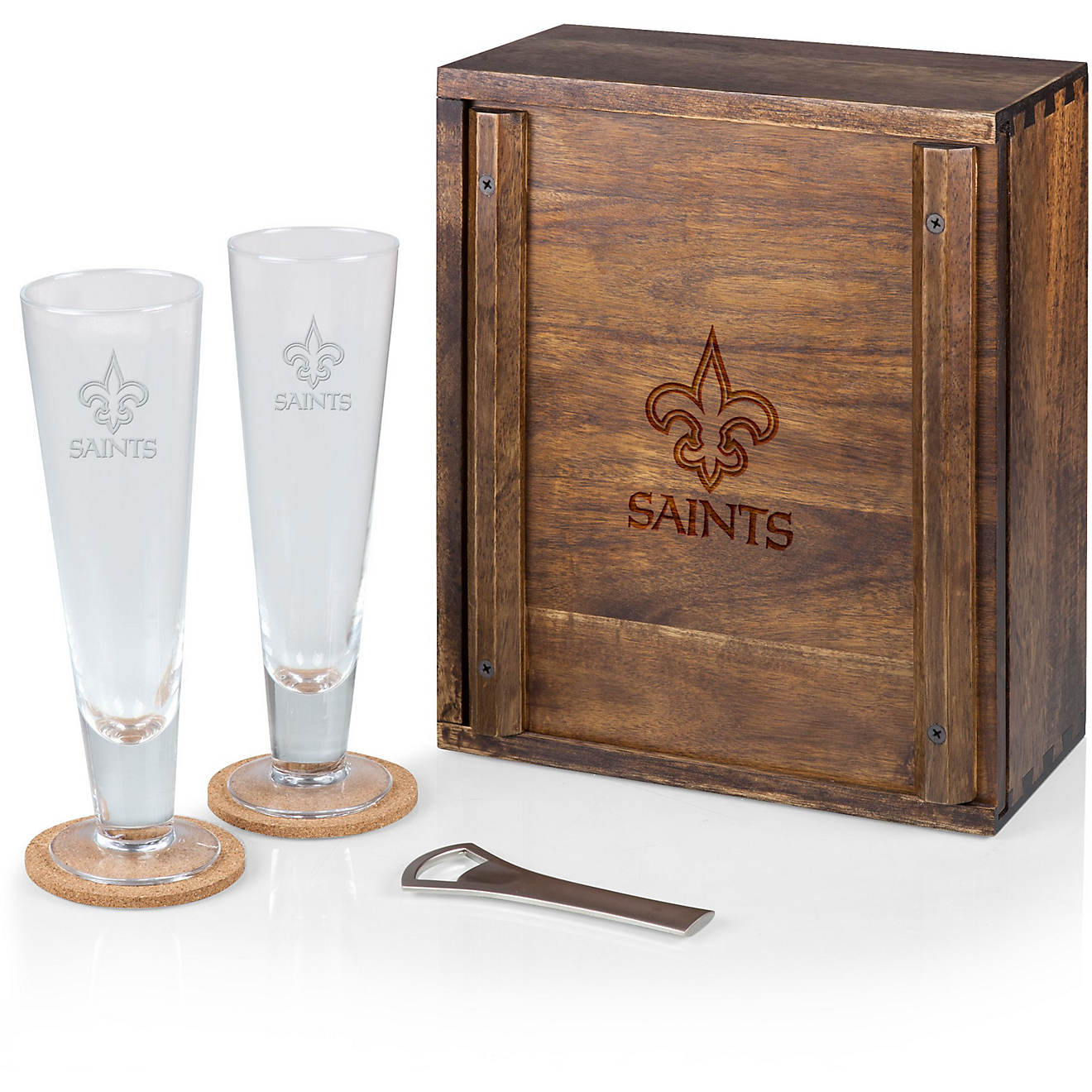 Picnic Time New Orleans Saints Pilsner Glass Gift Set                                                                            - view number 1