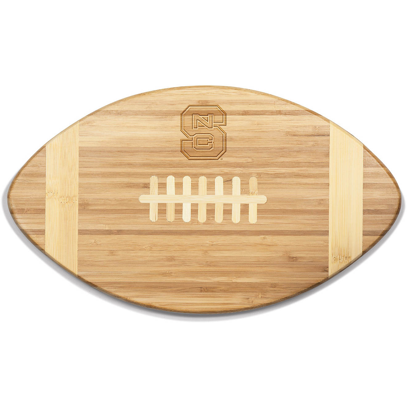 Picnic Time North Carolina State University Touchdown Football Cutting Board and Serving Tray                                    - view number 1