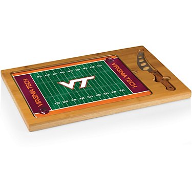 Picnic Time Virginia Tech Icon Glass Top Cutting Board and Knife Set