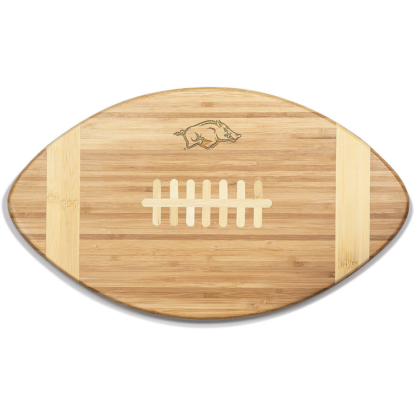 Picnic Time University of Arkansas Touchdown Football Cutting Board and Serving Tray                                             - view number 1