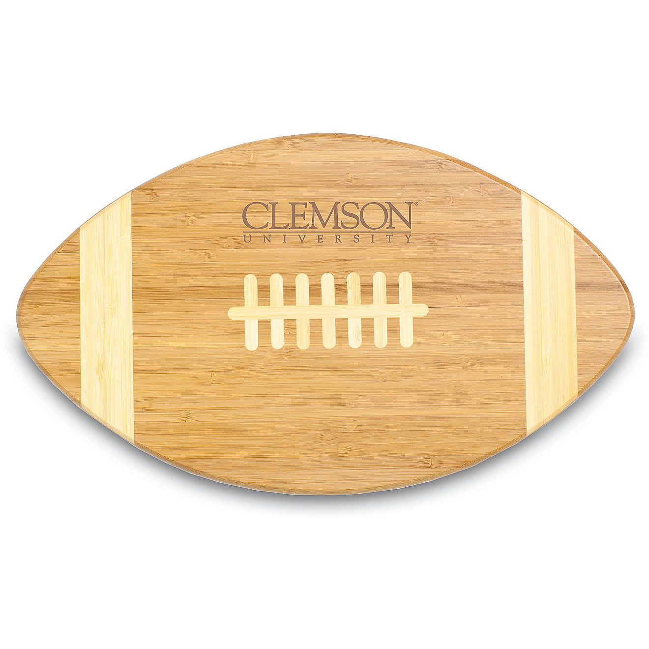 Picnic Time Clemson University Touchdown Football Cutting Board and Serving Tray                                                 - view number 1